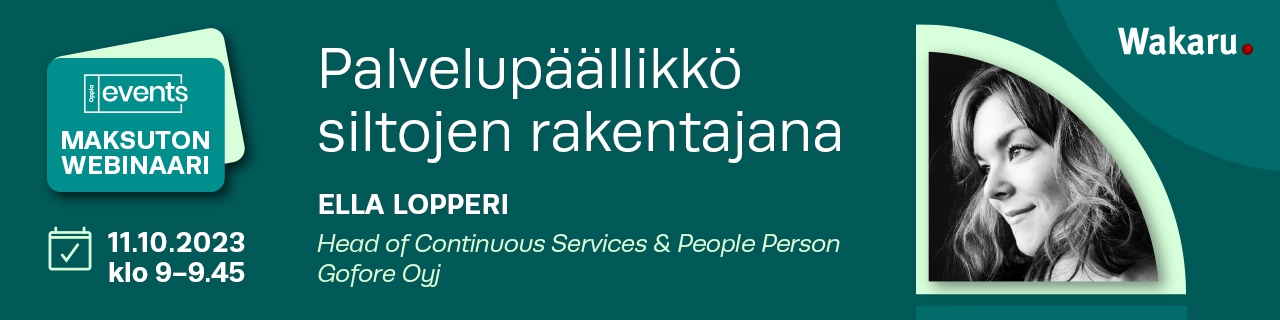 Palvelupäällikkö siltojen rakentajana